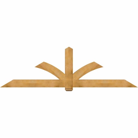 Ekena Millwork Redmond Rough Sawn Timber Gable Bracket, Western Red Cedar, 108"W x 31 1/2"H x 6"D x 6"F, 7/12 Pitch GBW108X31X0606RED00RWR
